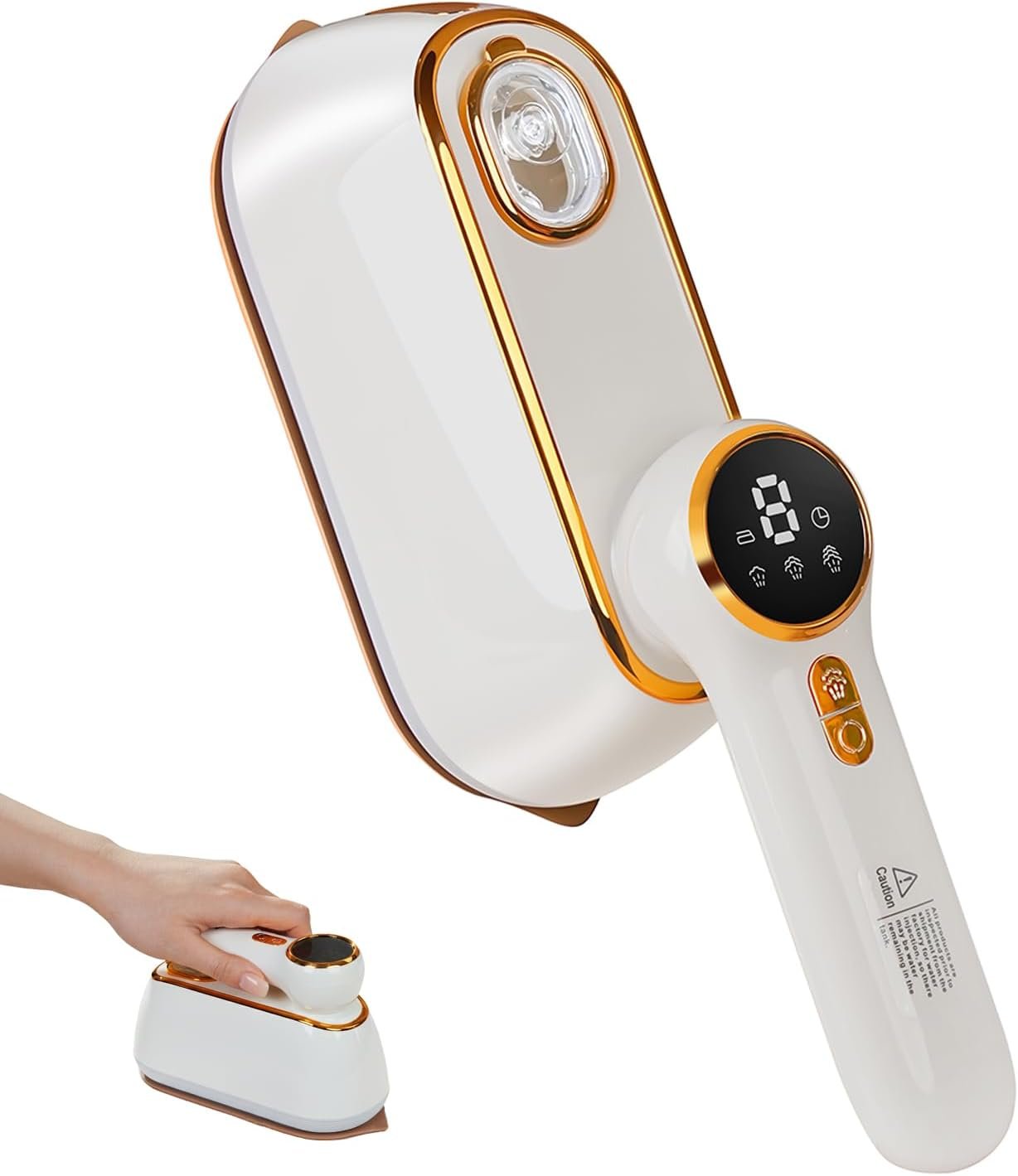 Travel Steamer & Iron for Clothes – Handheld Clothing Steamer, 10s Fast Heating, 4 Modes, LCD Display, 180° Swivel Handle, Garment Steam Wrinkle Remover 2-in-1 for Home and Business