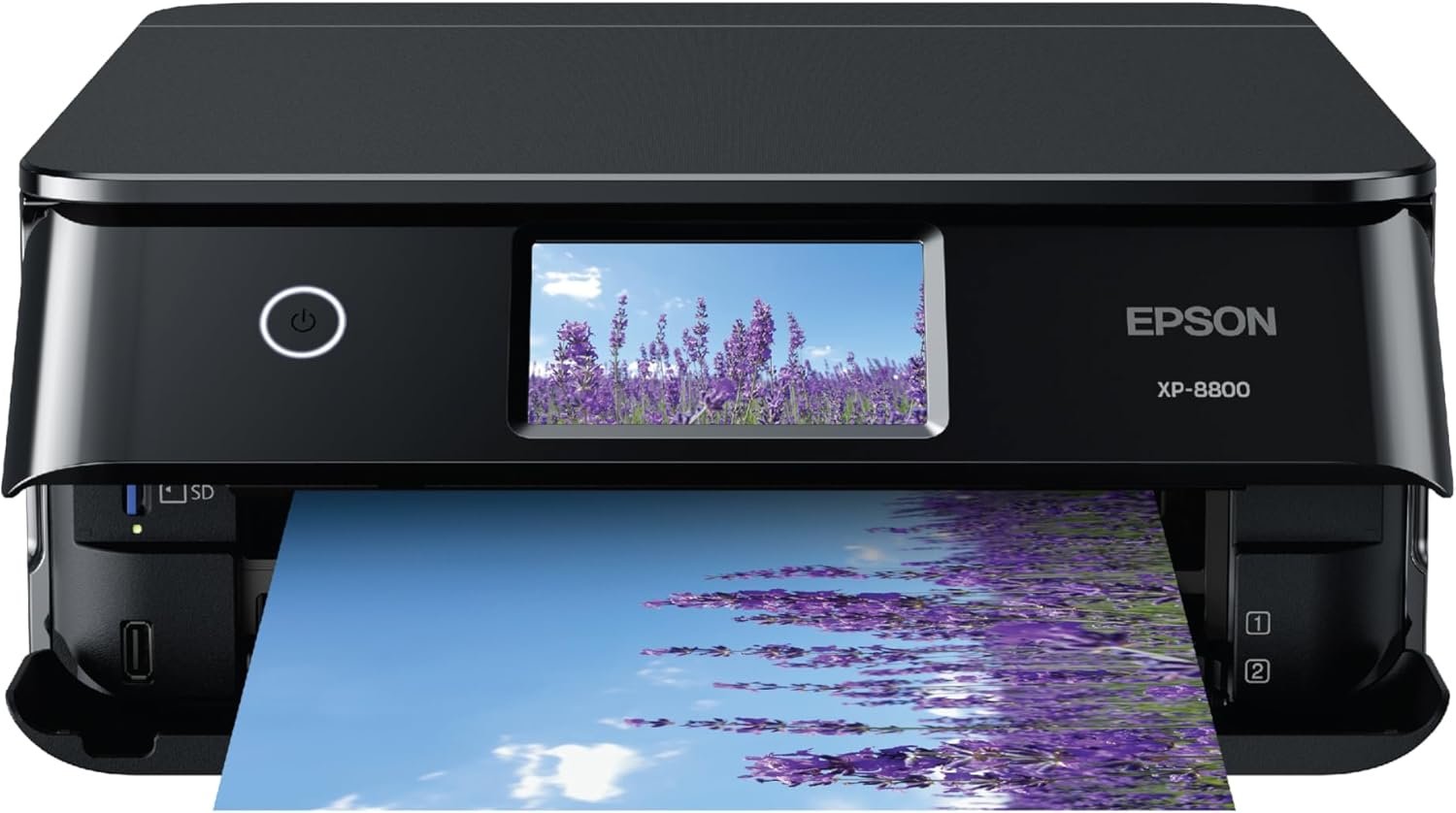 Epson Expression Photo XP-8800 Wireless Printer with 6-Color Claria Ink System, Borderless Printing up to 8.5″ x 11″, Fast 4″ x 6″ Photo Printing, 4.3″ Color Touchscreen, Built-in Scanner and Copier
