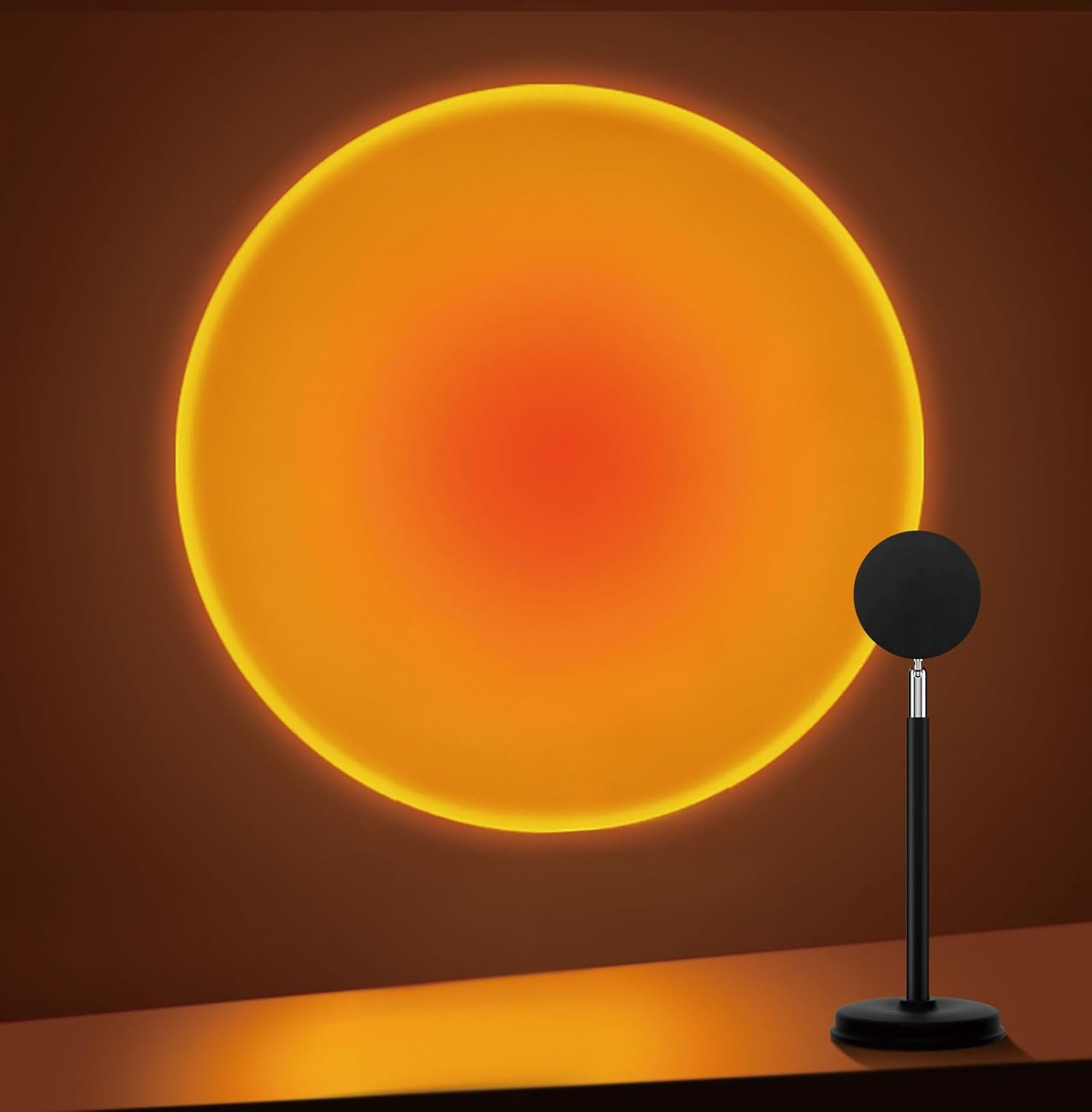 Sunset Lamp Projector,180 Degree Rotation Sun Projection Light Led Night Light Floor Lamp with USB Port,Sunset Lamps for Photography Party Bedroom Decor,Christmas Gifts for Women