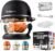 Non Toxic Air Fryer™ – Glass AirFryer 5 Quart w/ 360 Visibility, Self-Cleaning, 400F Vortex Air Fryer for Even Cooking, BPA-Free Teflon Free, 9-in-1 Functions, Rotisserie, Roast, Bake, Black