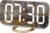 SZELAM Digital Alarm Clock,LED and Mirror Desk Clock Large Display,with Dual USB Charger Ports,3 Levels Brightness,12/24H,Modern Electronic Clock for Bedroom Home Living Room Office – Gold
