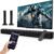 2.2 CH Sound Bars for TV, Peak Power 140W Dual Bass Subwoofer, 3D Surround Sound System, 32 Inch Home Theater Audio Soundbar, HDMI ARC Connection, 2 in 1 Detachable & Wall Mountable